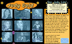 JudyGold.com - Her official site gives fans and media a small taste of her versatility.